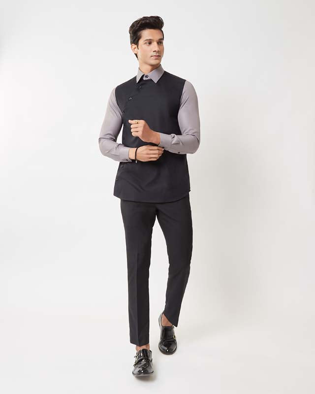 Criss cross panel shirt