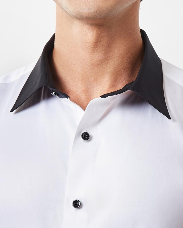 Black and White Cutaway Shirt