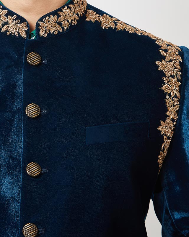 Astragal Floral Hand Embroidered Bandhgala