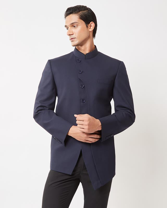 Navy Off-Balance Bandhgala