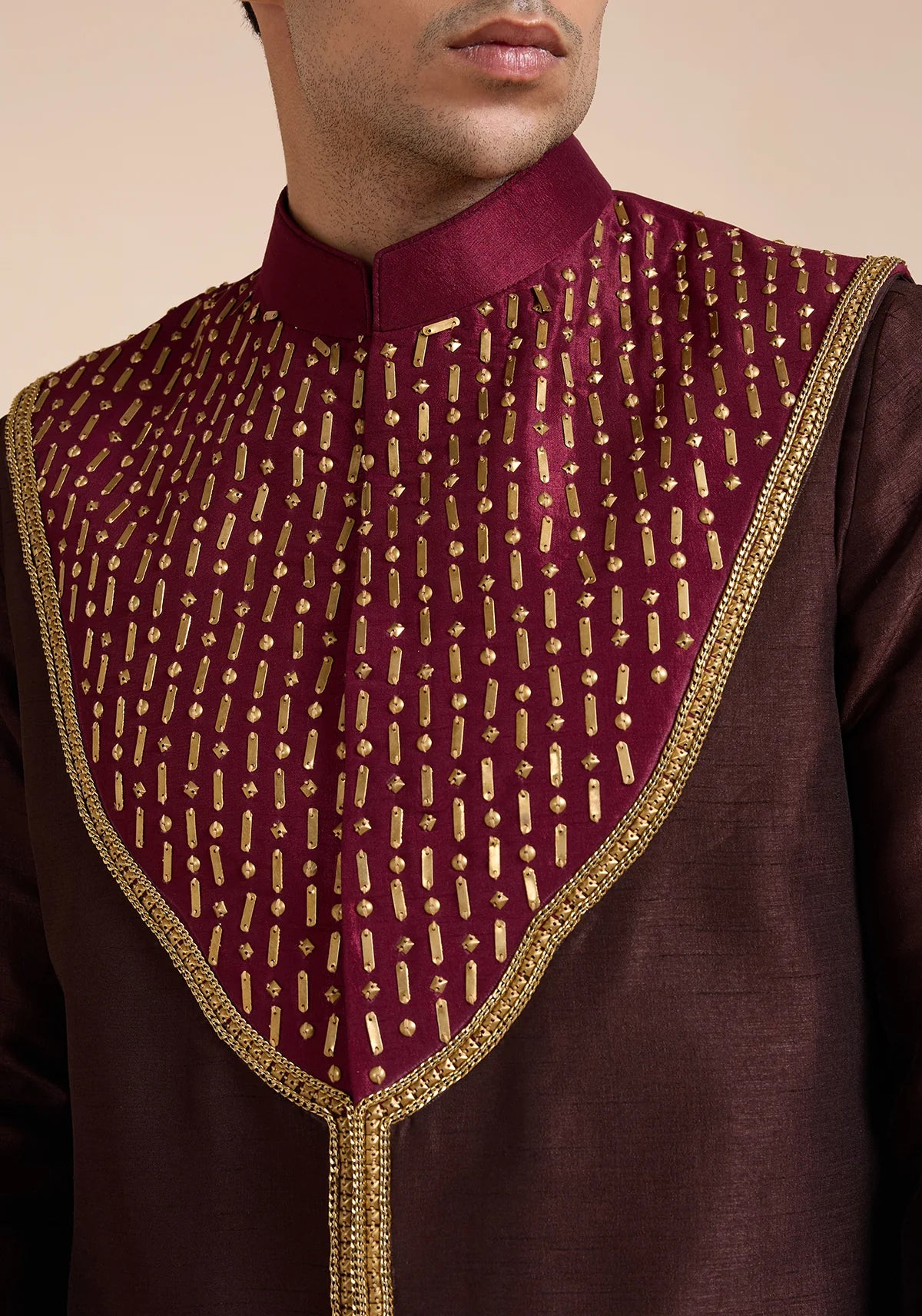 THE GILDED POWER RITUAL NEHRU JACKET SET