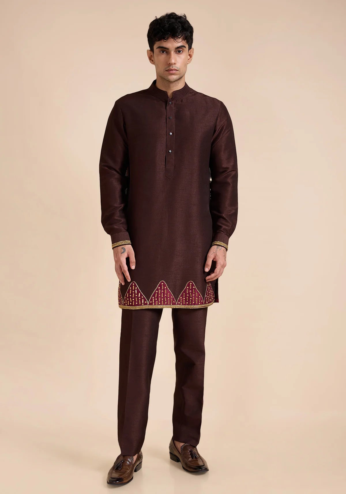 THE GILDED POWER RITUAL NEHRU JACKET SET