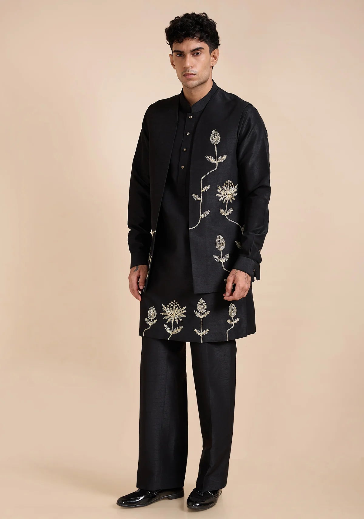 THE IMPERIAL BLOOM NEHRU JACKET SET