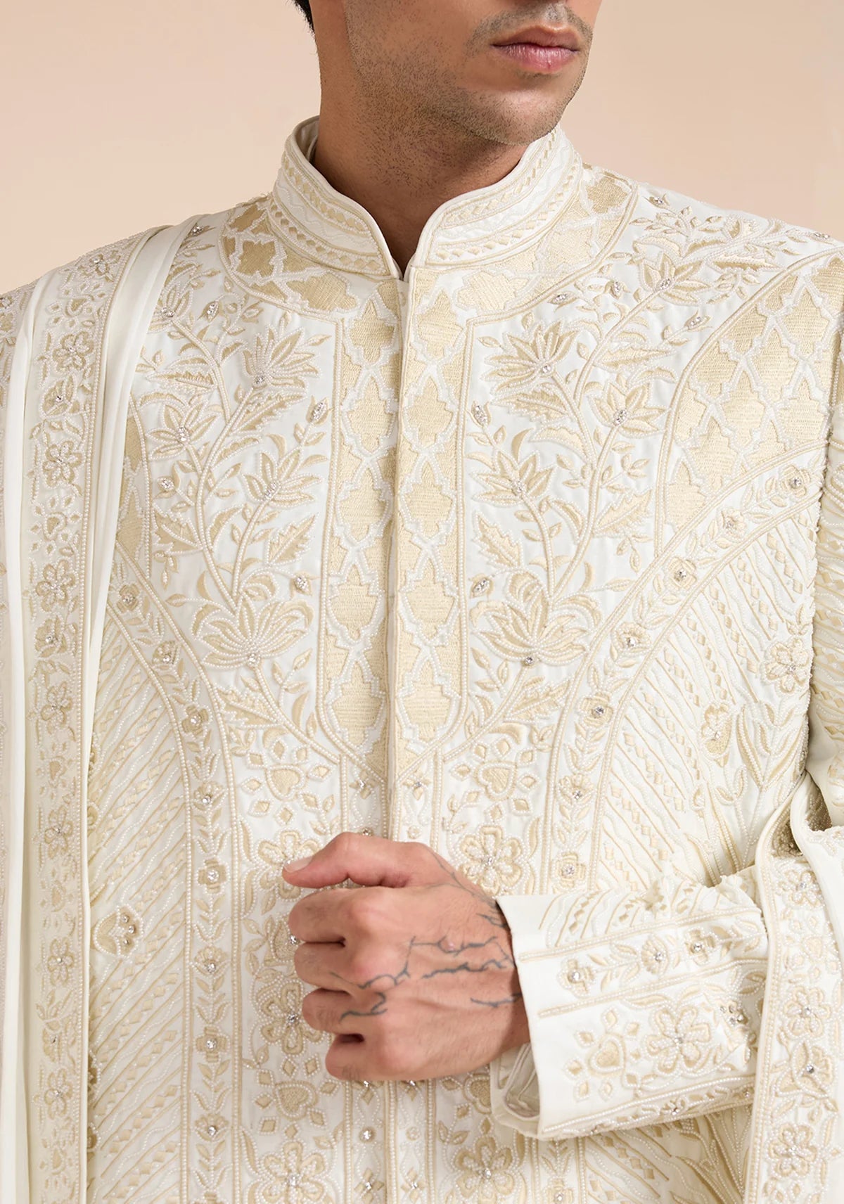 THE SYMMETRIC FILIGREE SHERWANI SET