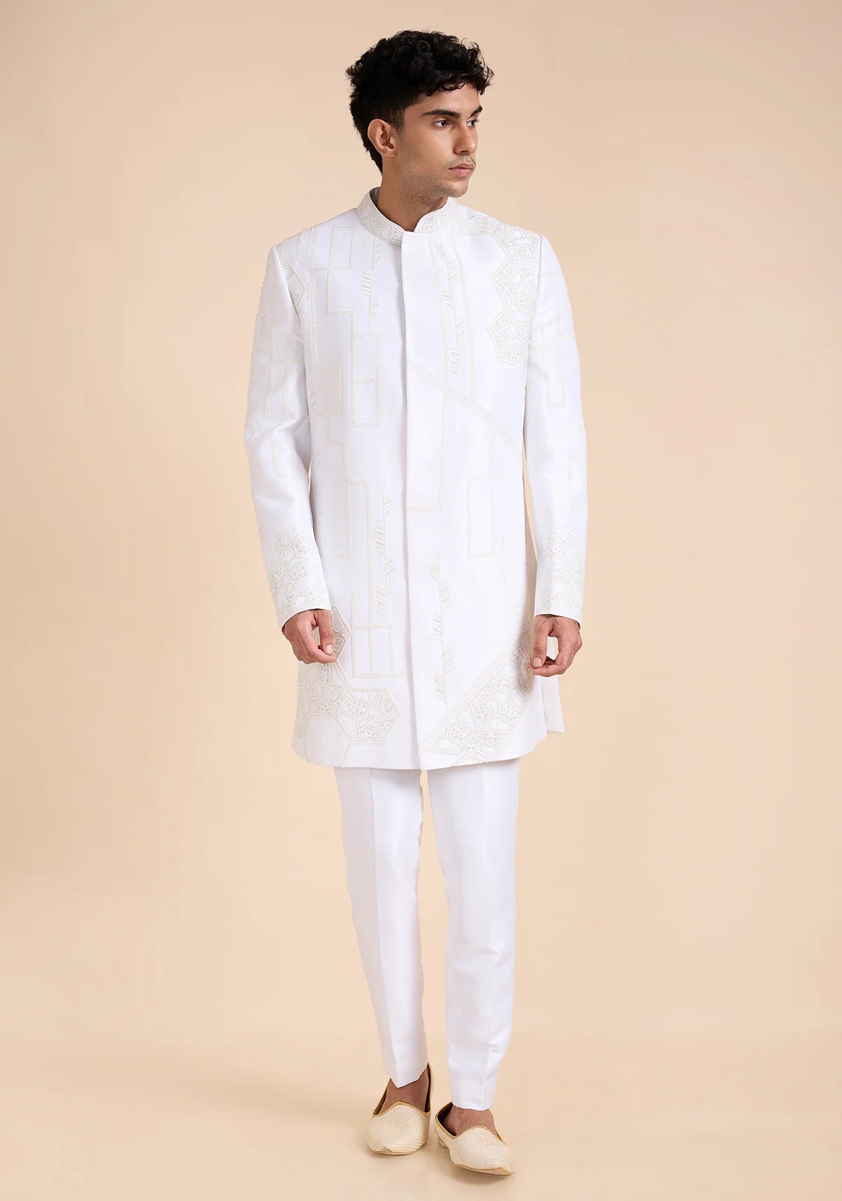 THE WHITE QUADRANT SHERWANI SET
