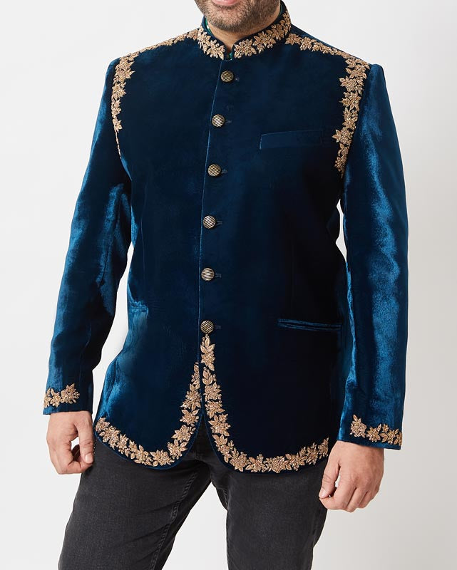 Astragal Floral Hand Embroidered Bandhgala