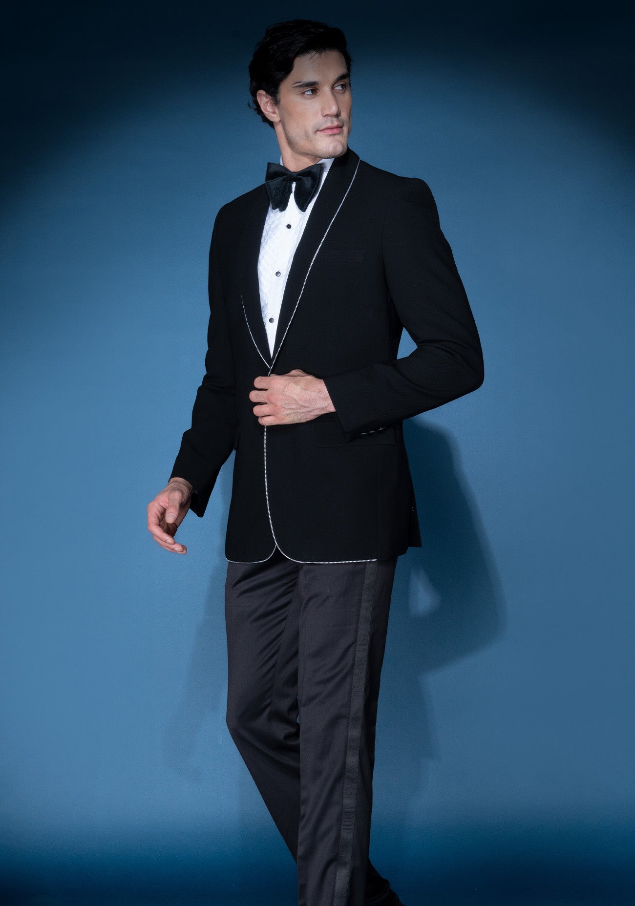 Black textured tuxedo